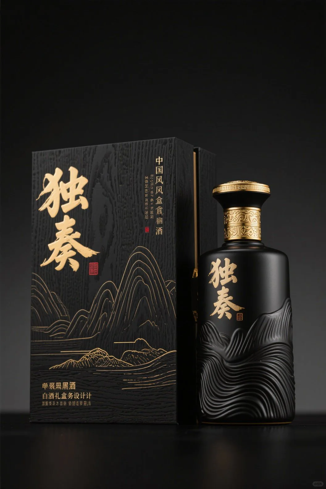 《被独奏白酒包装美到！东方意境拉满》