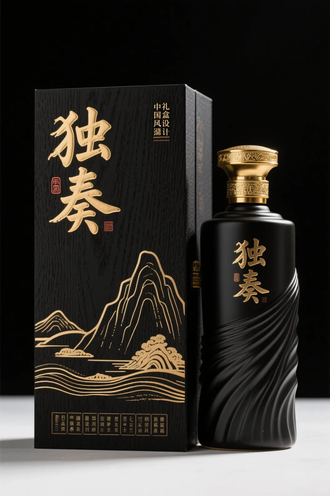 《被独奏白酒包装美到！东方意境拉满》