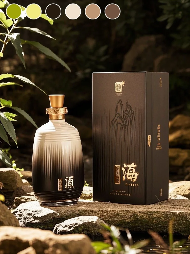 原创｜简约中式酒包装设计｜酱香白酒品牌设计