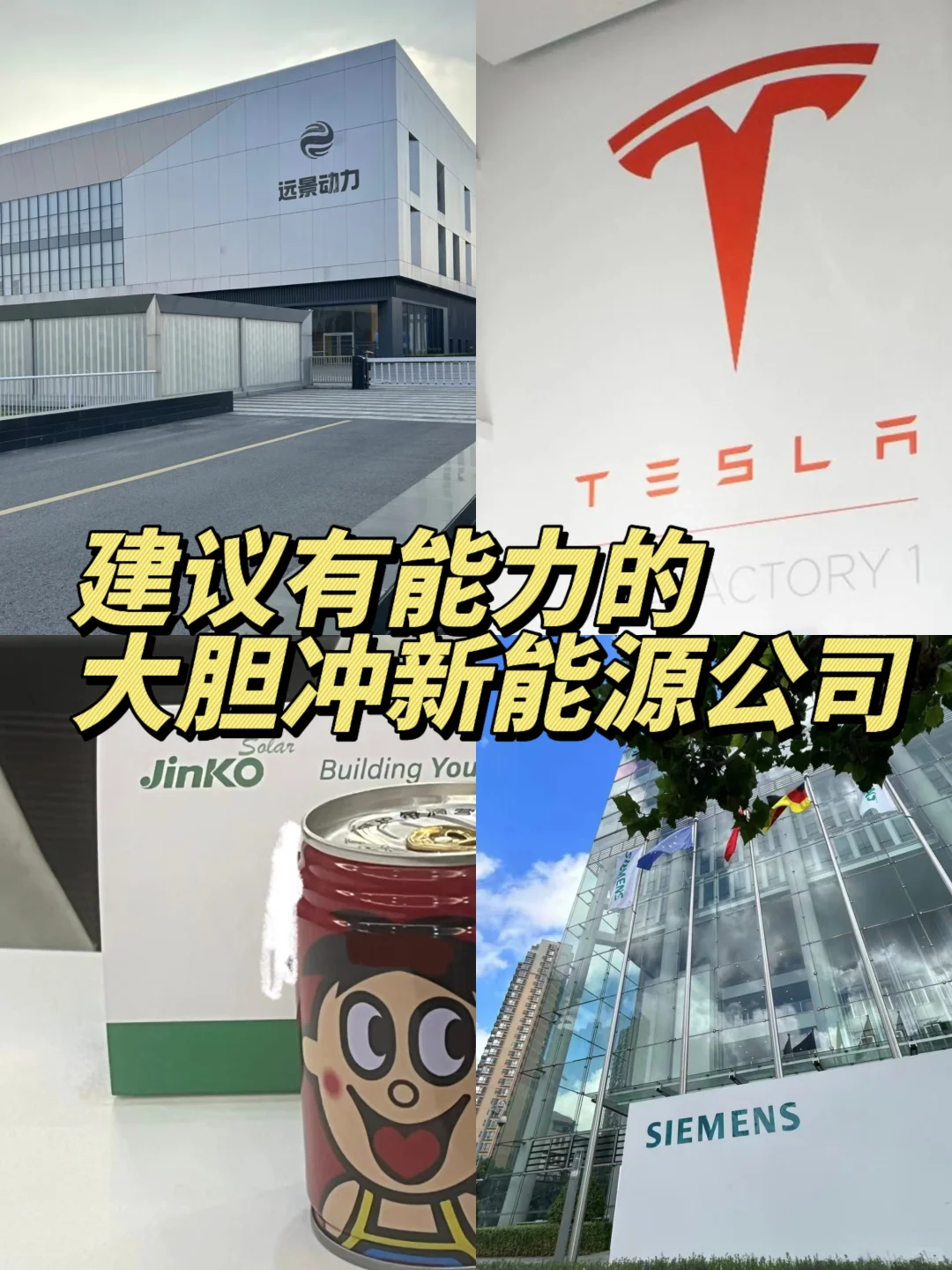 建议有能力的 大胆冲新能源公司