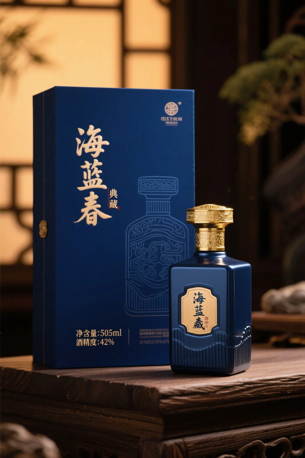 被海蓝春白酒包装狠狠圈粉了！