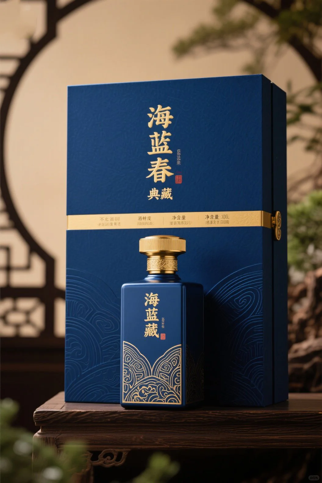 被海蓝春白酒包装狠狠圈粉了！