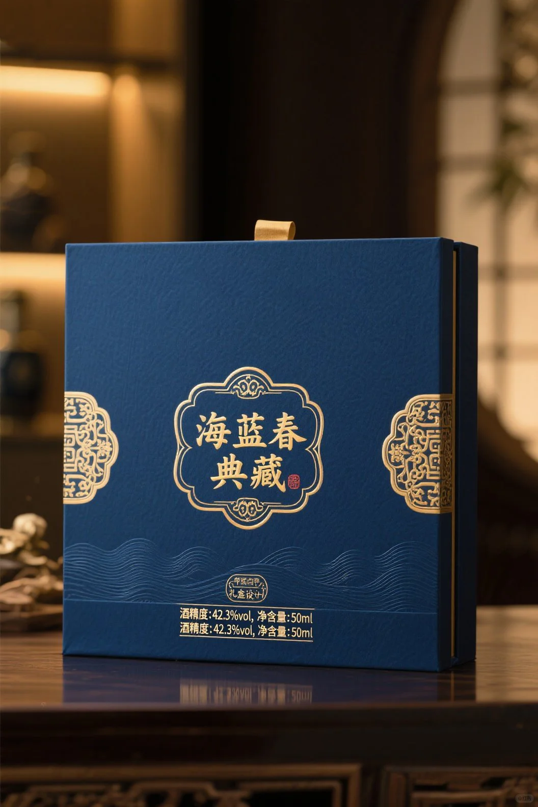 被海蓝春白酒包装狠狠圈粉了！