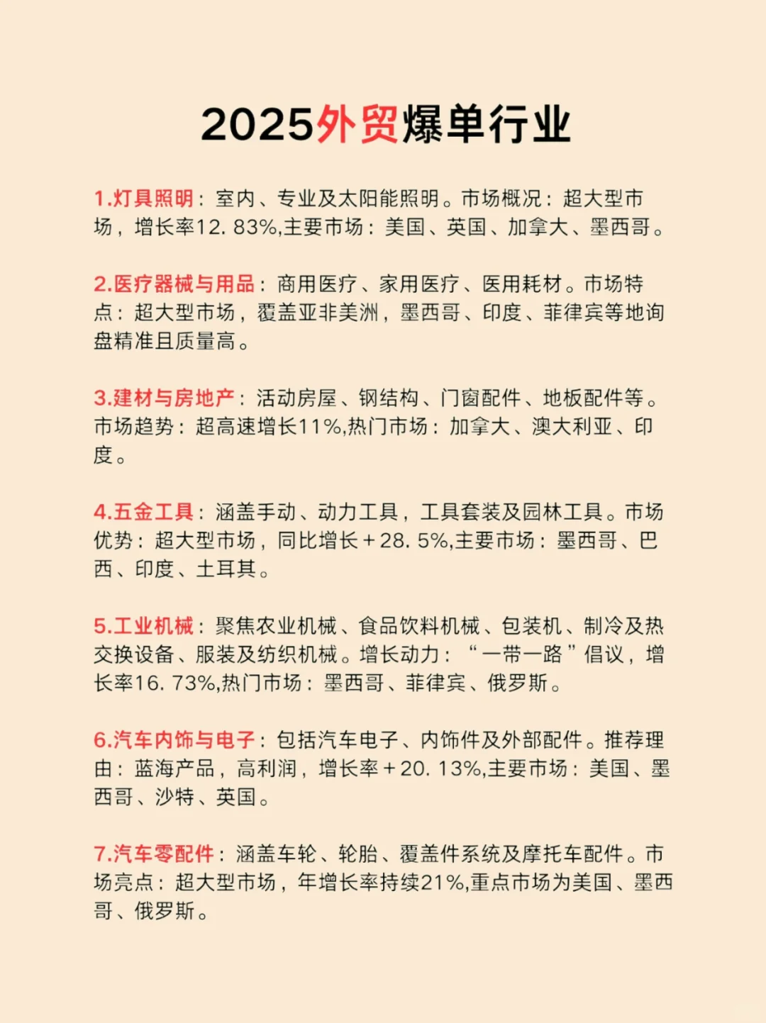 未来几年，外贸一定可以暴富的行业
