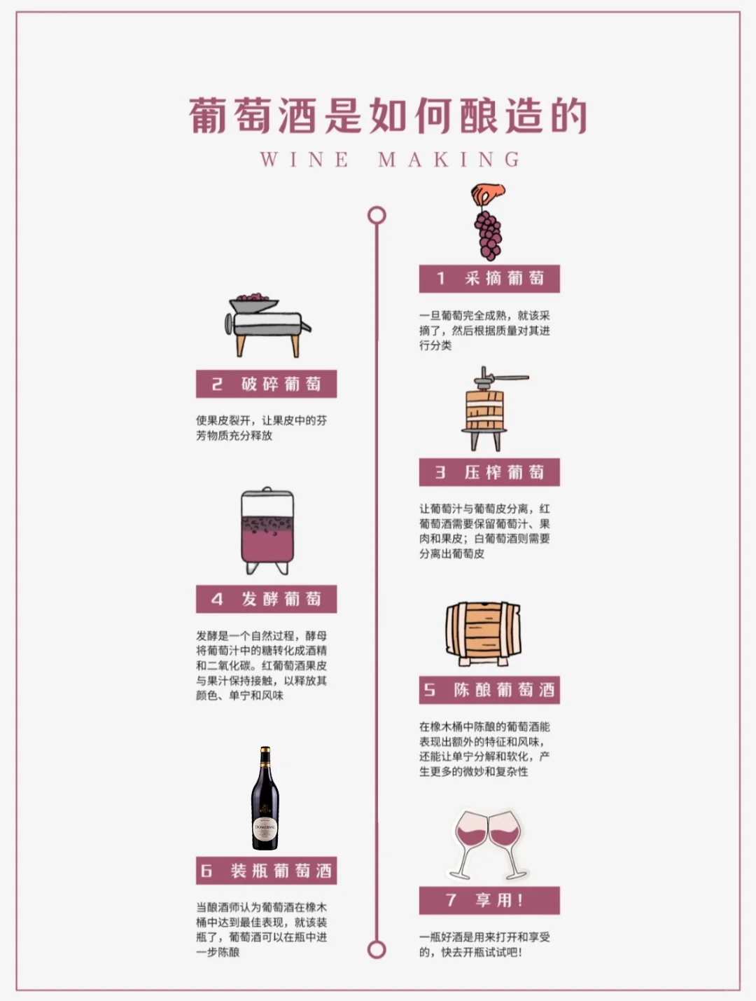 一瓶葡萄酒的诞生，要经历这么多步骤！