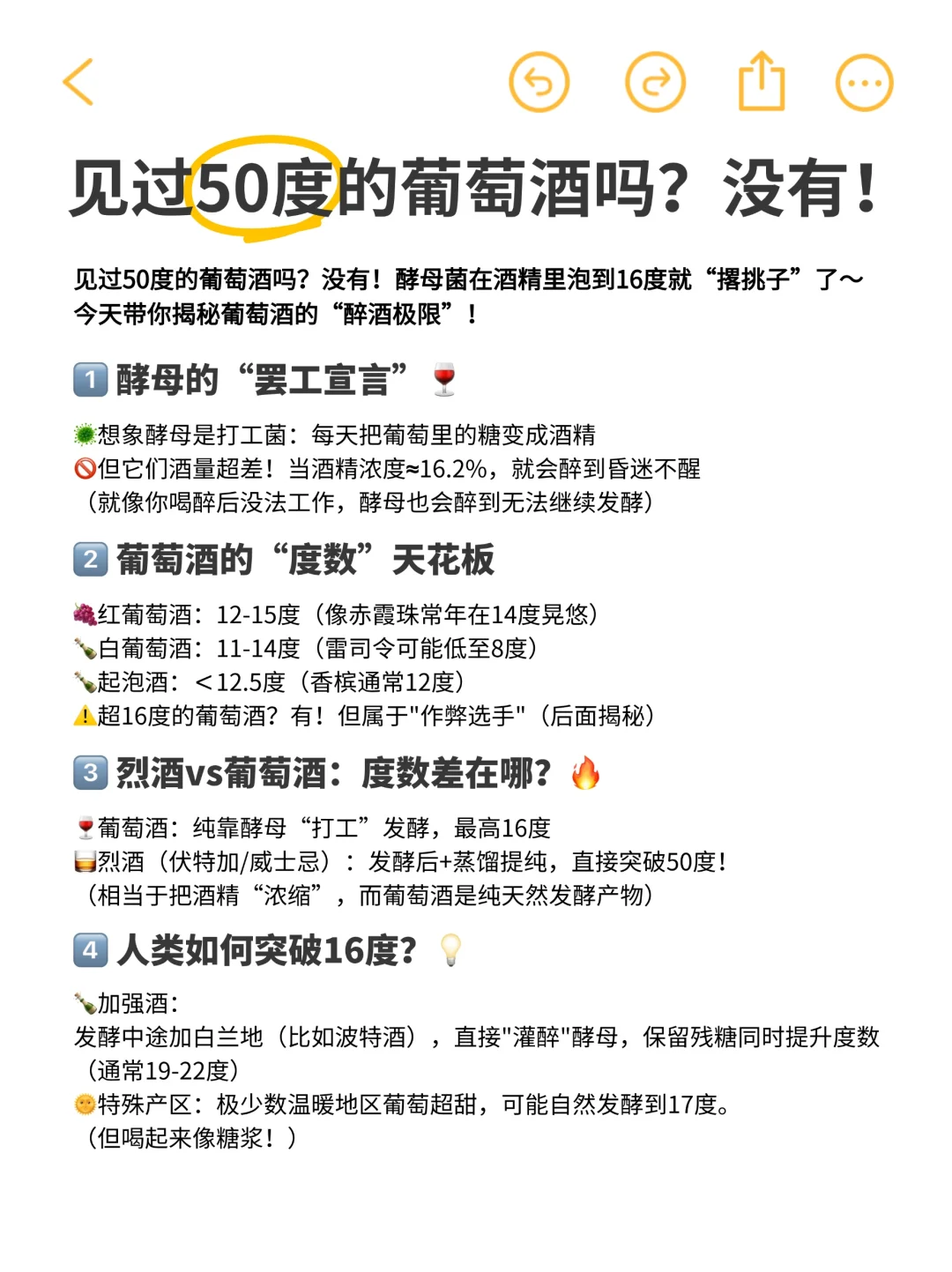 小白速进！?葡萄酒为啥没有50度？