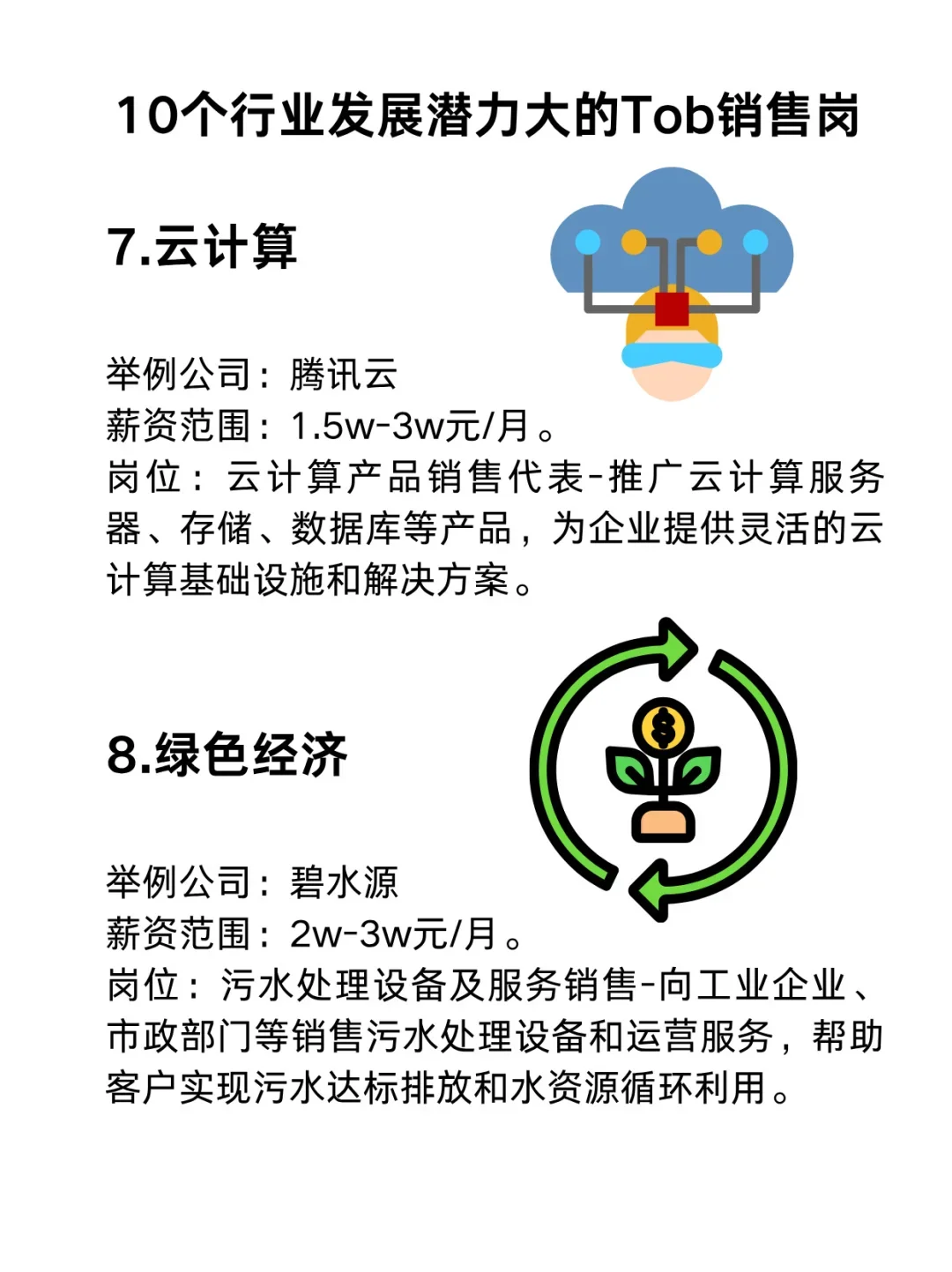 1⃣0⃣个行业发展潜力大的Tob销售岗✨