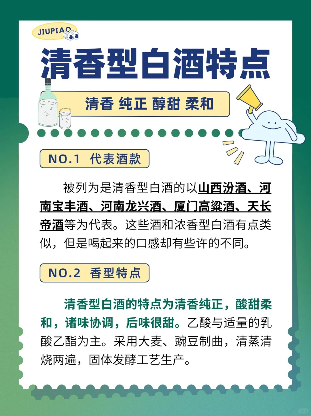 中国清香型白酒的特别