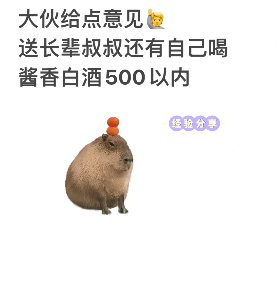 送长辈跟自己喝的酱香白酒