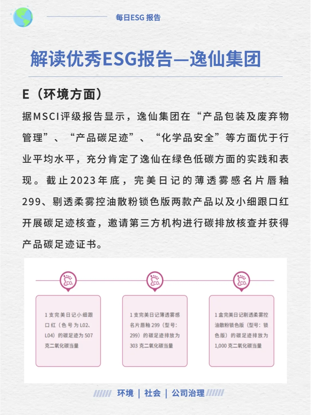 优秀ESG报告解读—逸仙集团（完美日记）