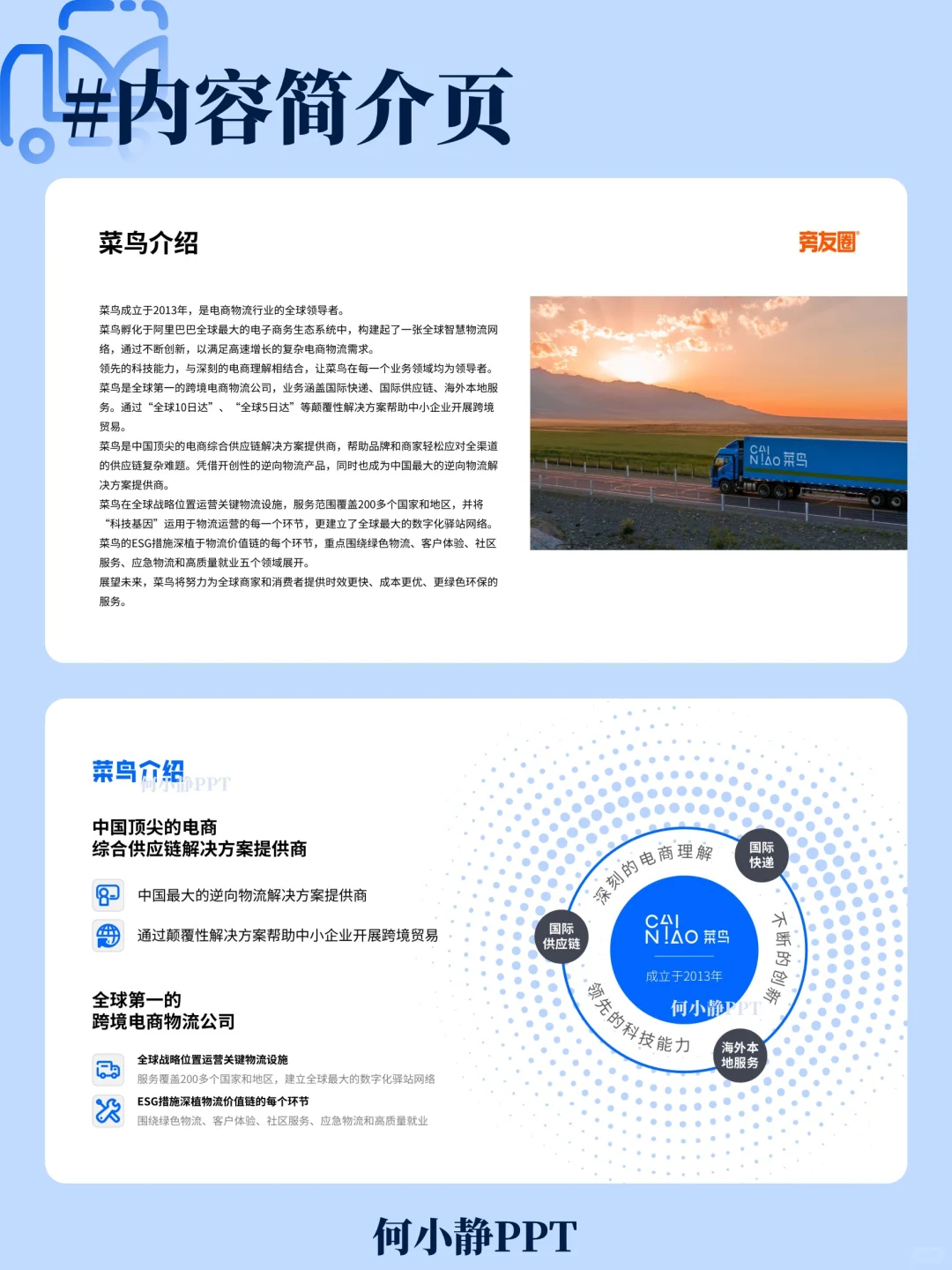 PPT每周专题作业 | 物流行业企业介绍PPT