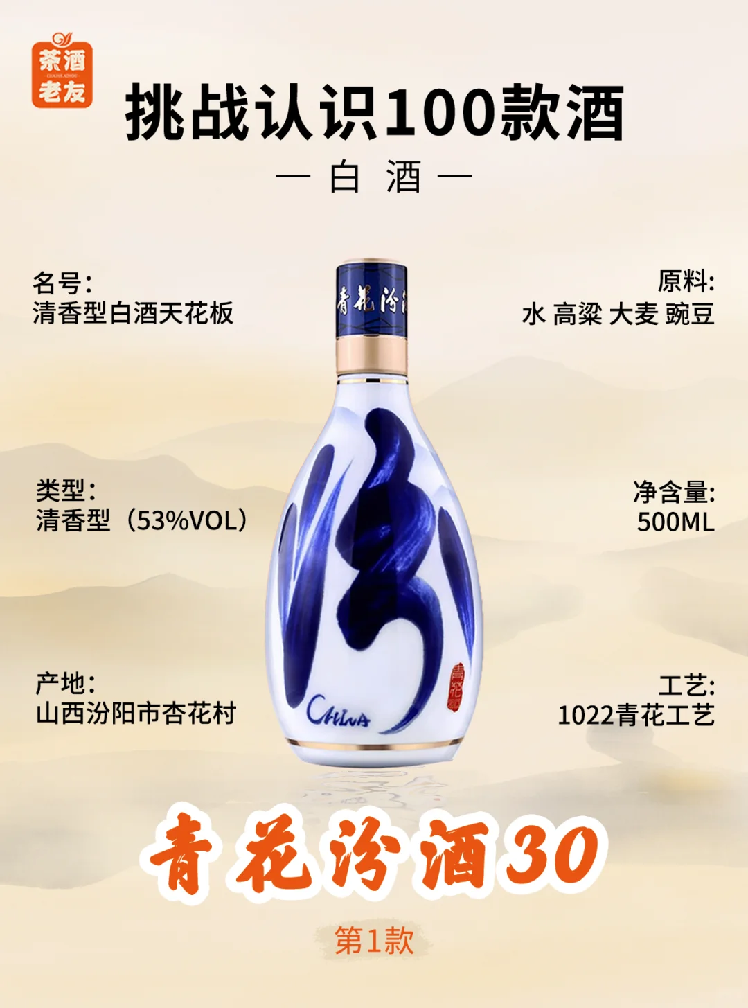 挑战认识100款酒1 | 真正的清香型天?板