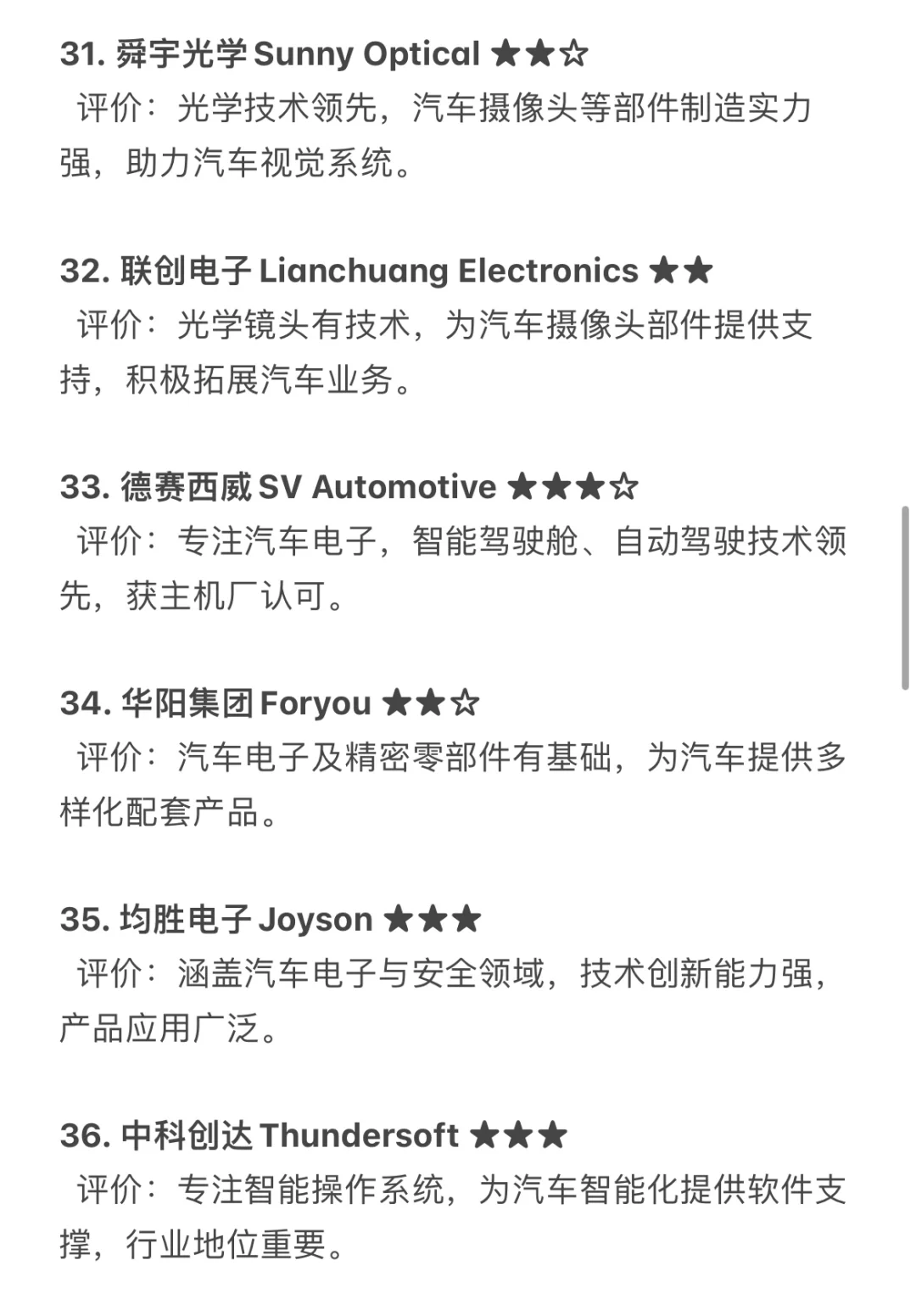 汽车行业Tier1类推荐就业企业汇总，求职干货