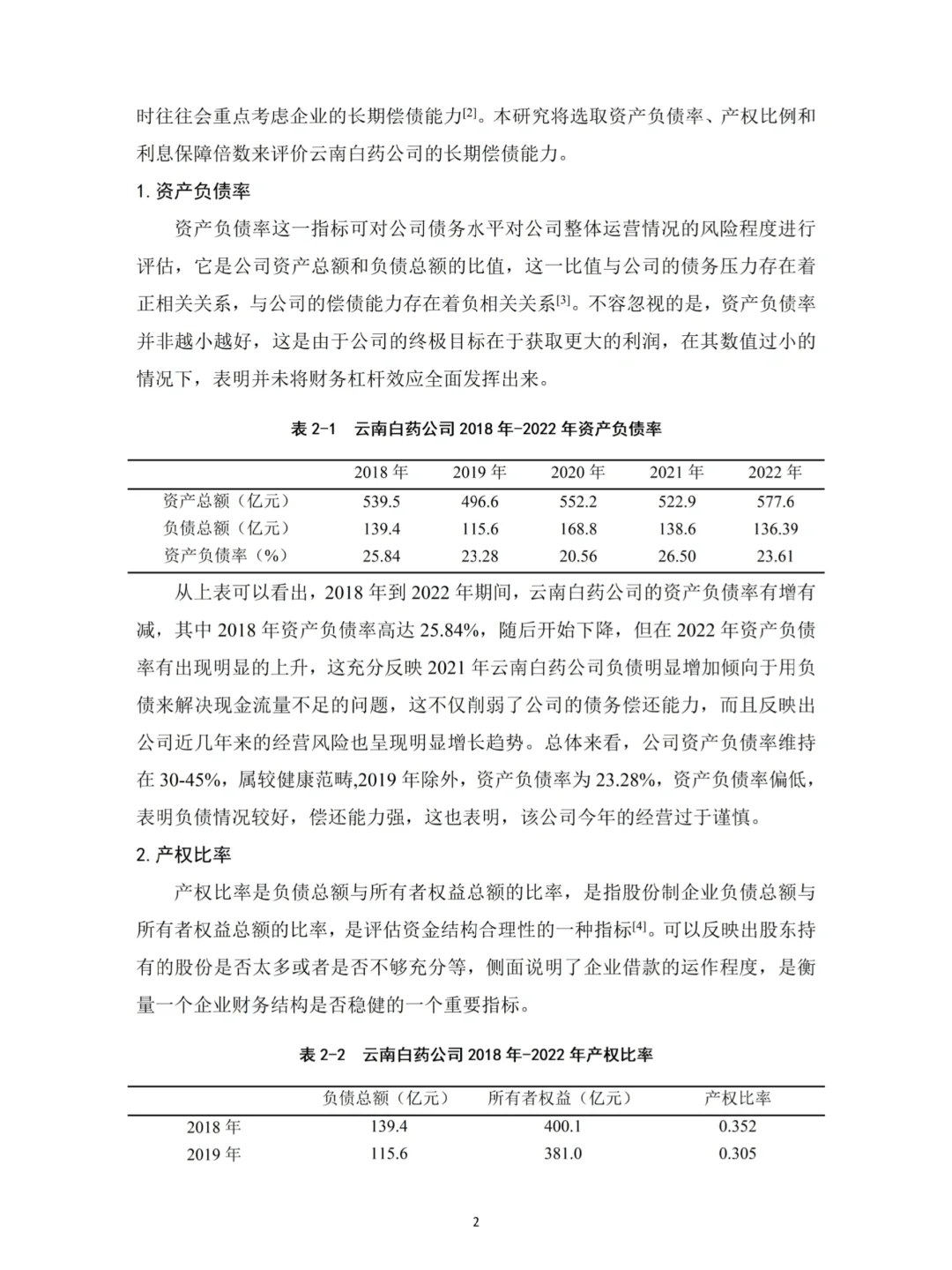 财会生必看！白药的偿债能力分析真的好写✅