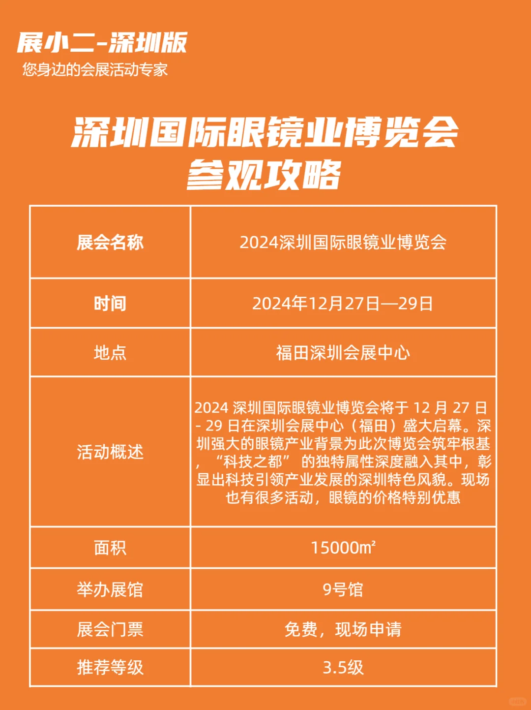 深圳27-31日有哪几个展会 全部免费