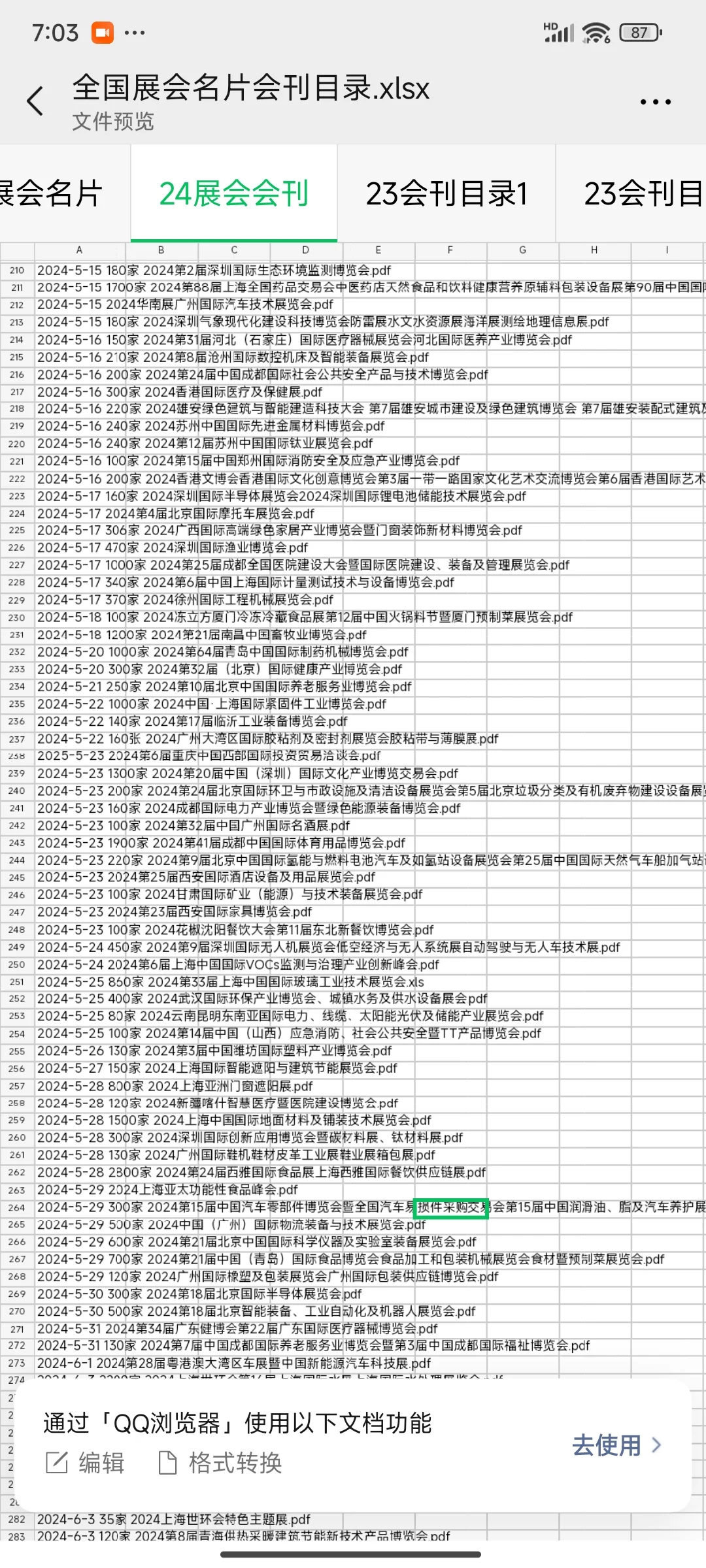 2024全国展会名片 会刊名录明细 各行各业