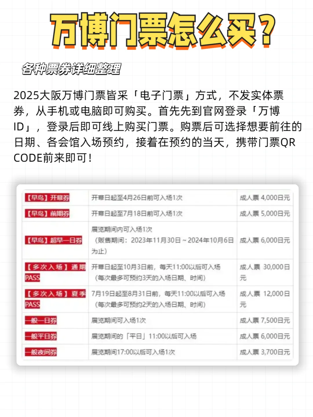 说懂啊?去大阪前怎么没预约万国博览会