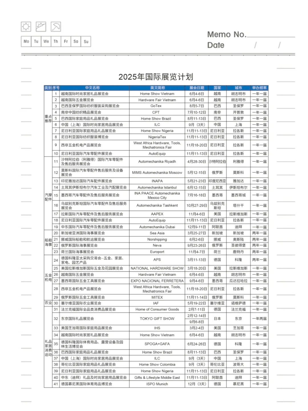 各类展会信息大汇总，不容错过