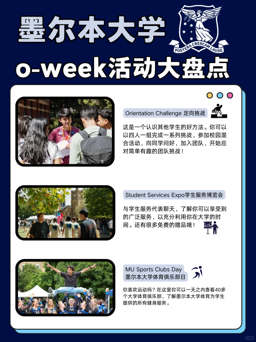 ??墨尔本大学25年S1迎新周活动?来啦！！