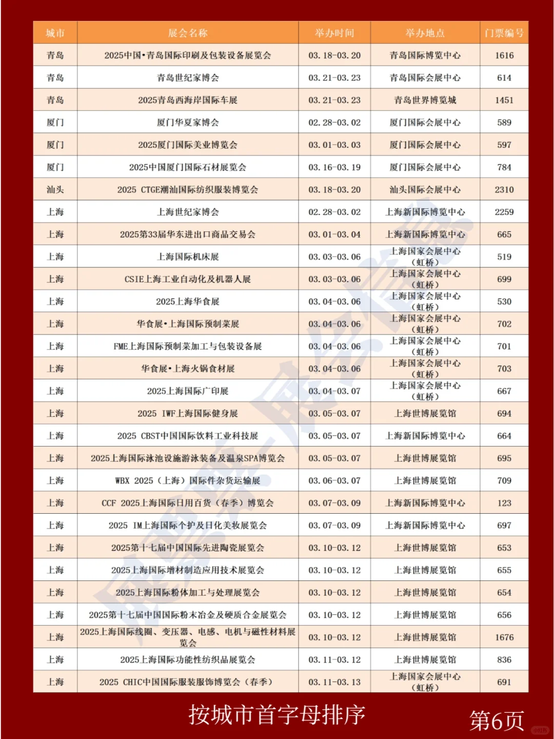 新❗2025年3月全国展会排期一览表(共325场)