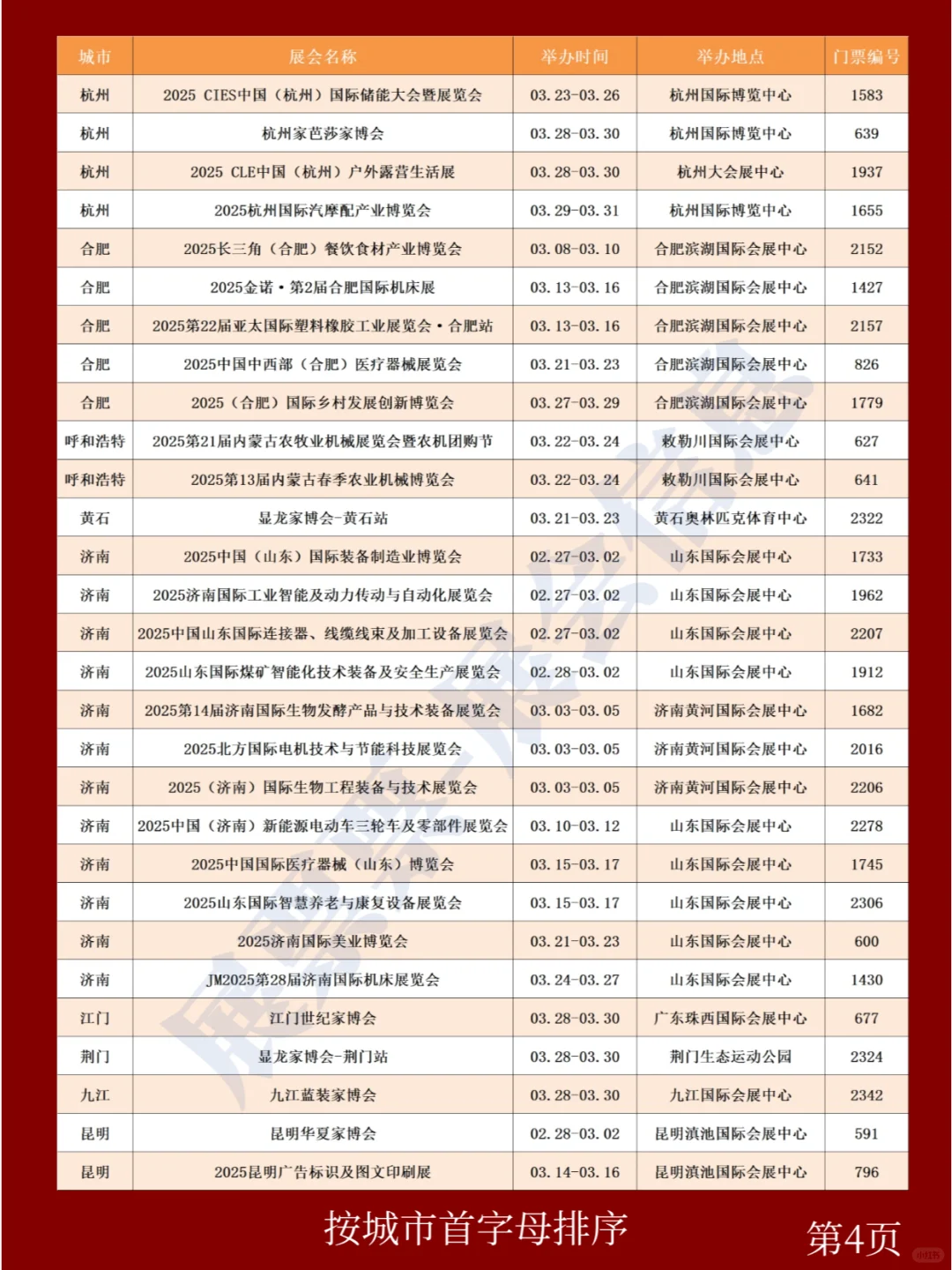 新❗2025年3月全国展会排期一览表(共325场)