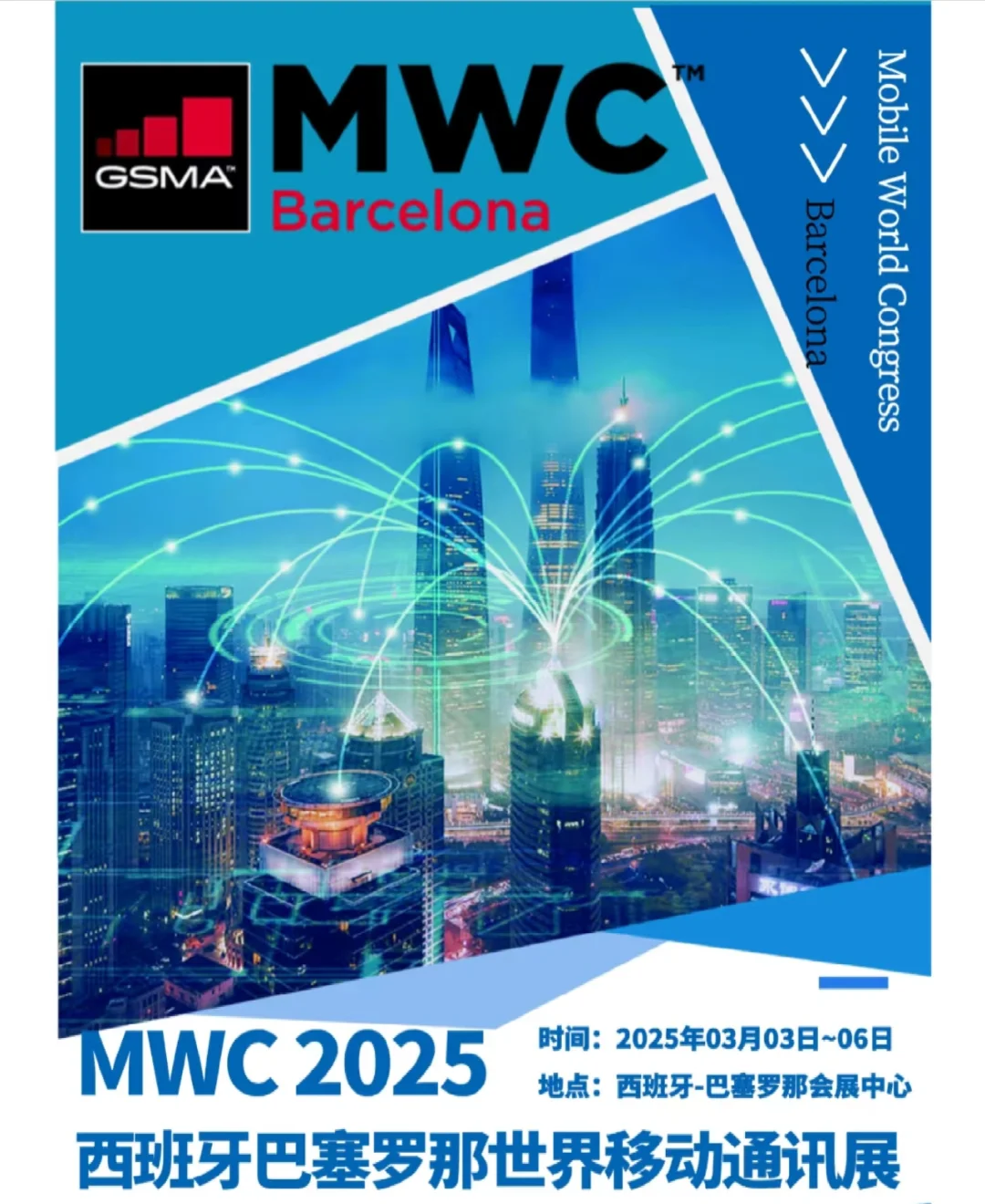 MWC2025西班牙巴塞罗那世界移动通讯展