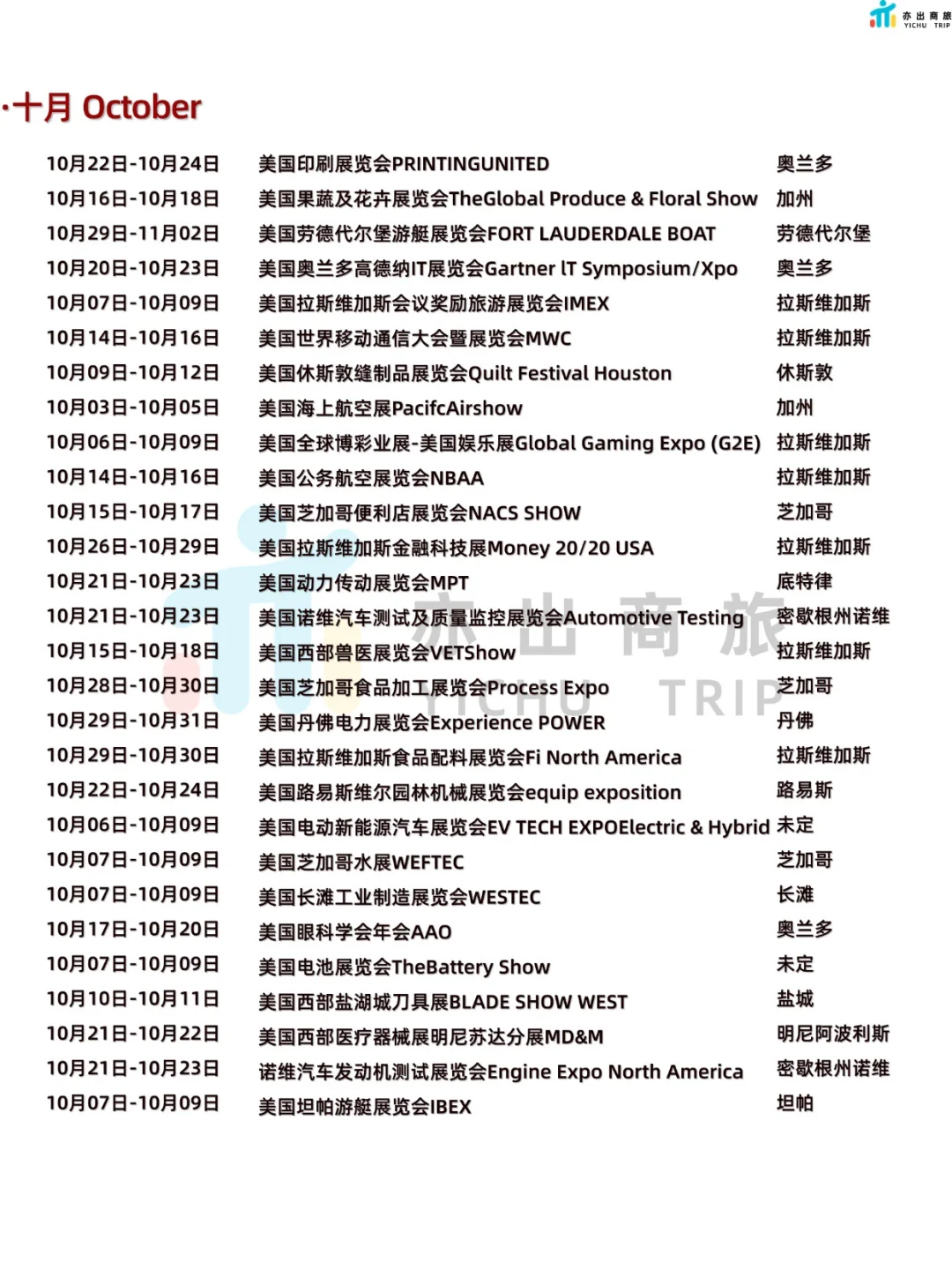 2025 年美国展会大全，看这一篇就够了‼️