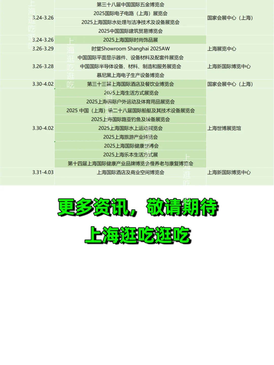 速度预约❗️上海3月份展会信息汇总?