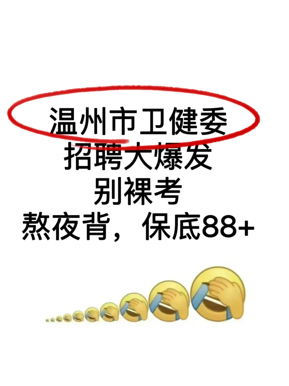 温州市卫健委招聘，看过来！