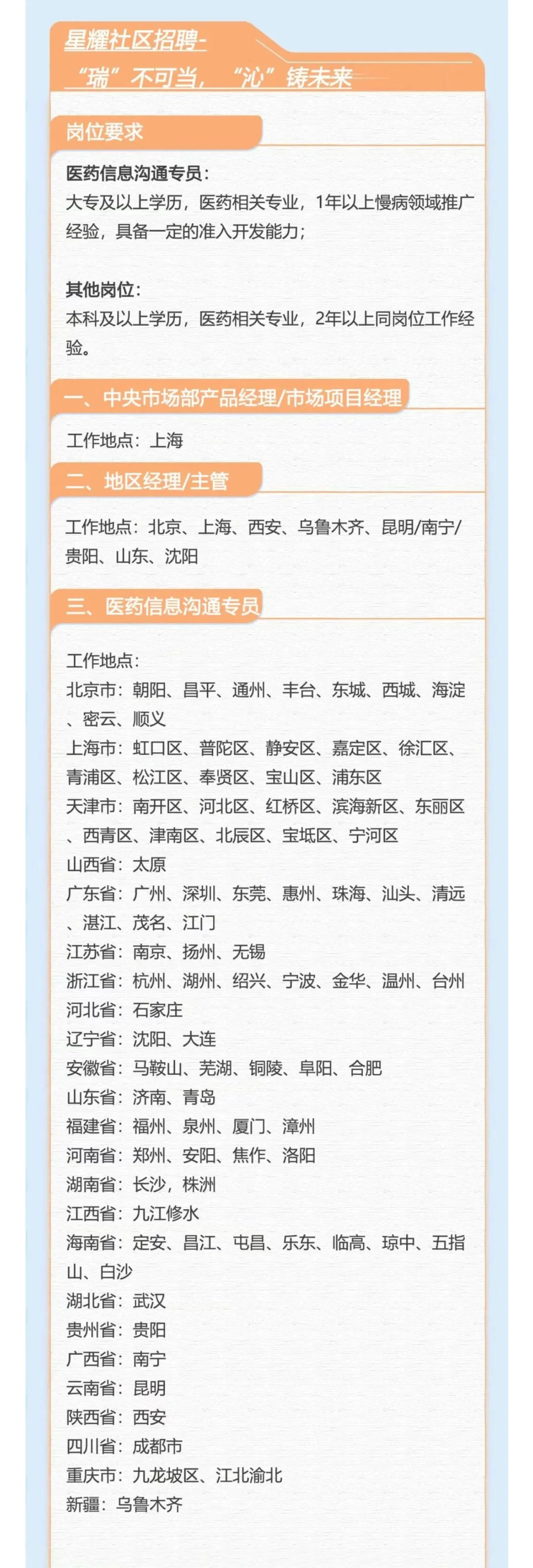 恒瑞五月招聘！