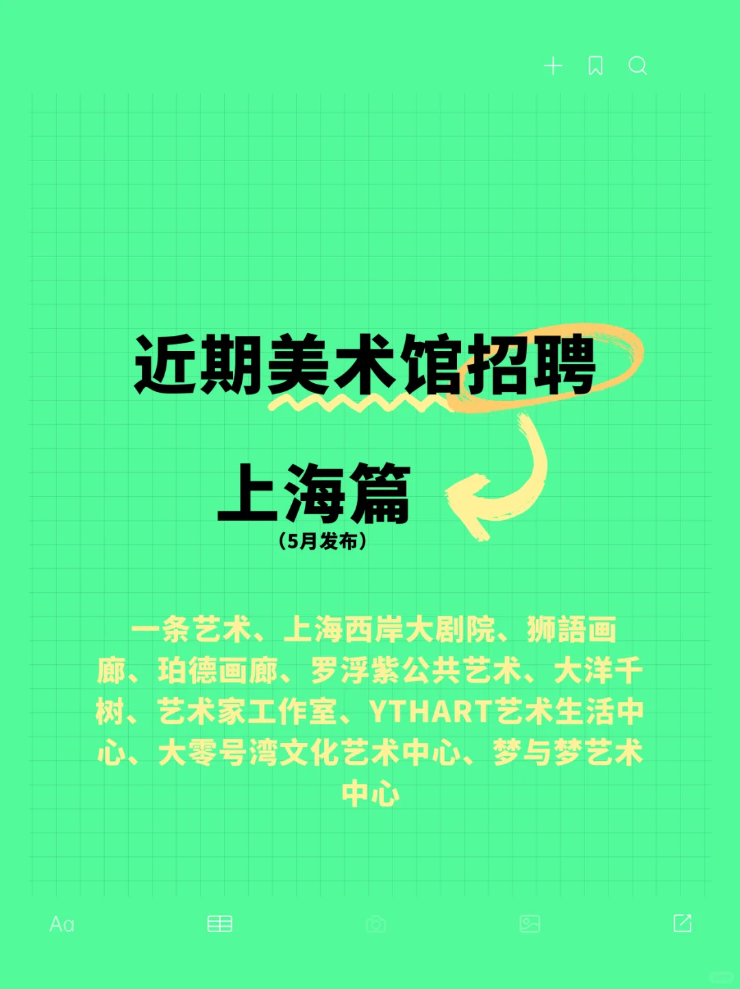 ?【上海篇】5月美术馆招聘啦~