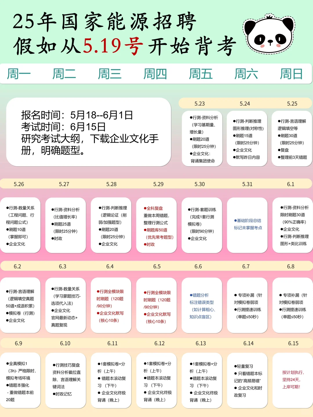 提醒一下，6.15国家能源招聘备考没方向的人