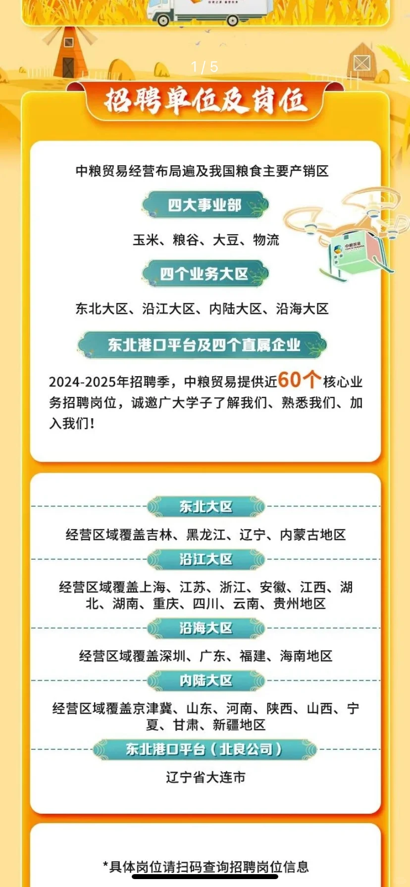 农学就业 |国企| 中粮贸易招聘农学生冲冲冲