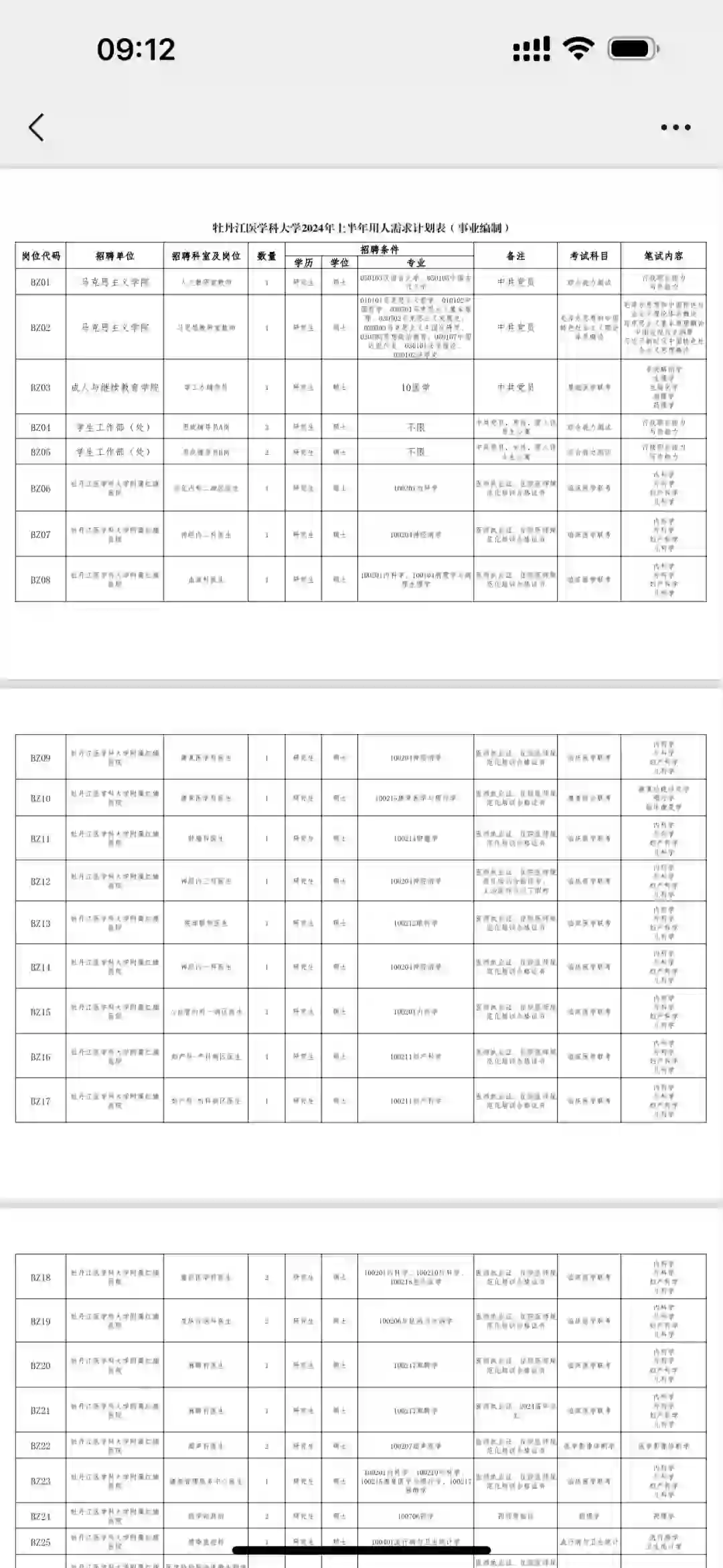 牡丹江医科大学2024年上半年公开招聘事业单
