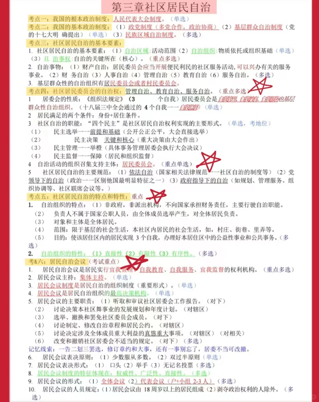 社区招聘考试，背完这些就牛了?