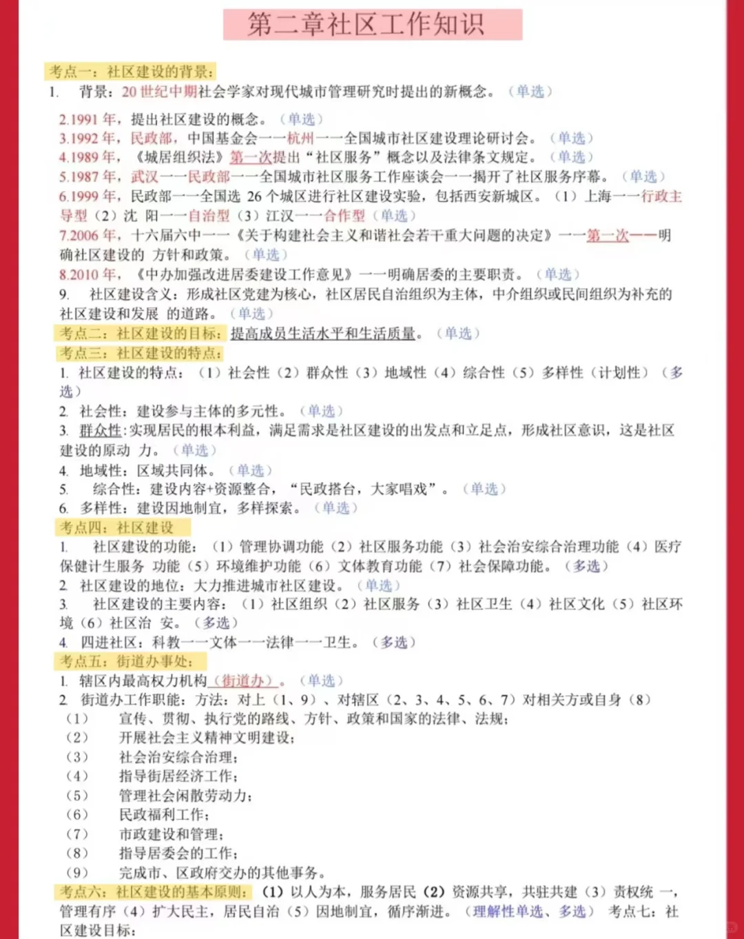 社区招聘考试，背完这些就牛了?