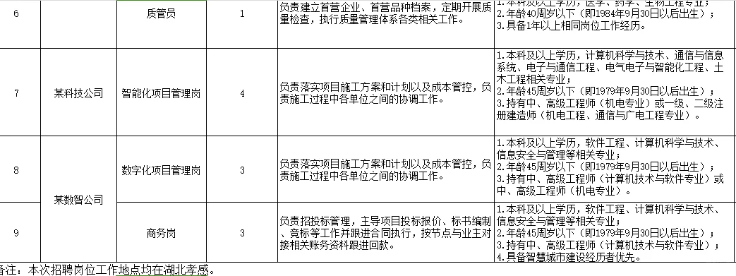 2024年某国有企业公开招聘项目协议制用工人