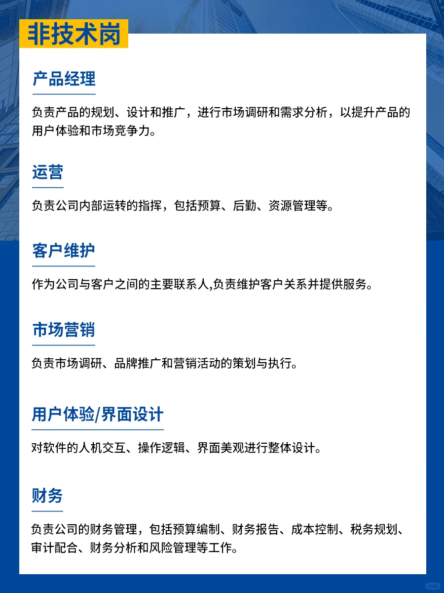 ?带你了解科技公司有哪些岗位