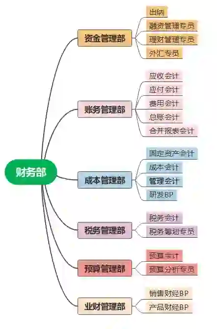 会计干货|大公司财务部分工大揭秘