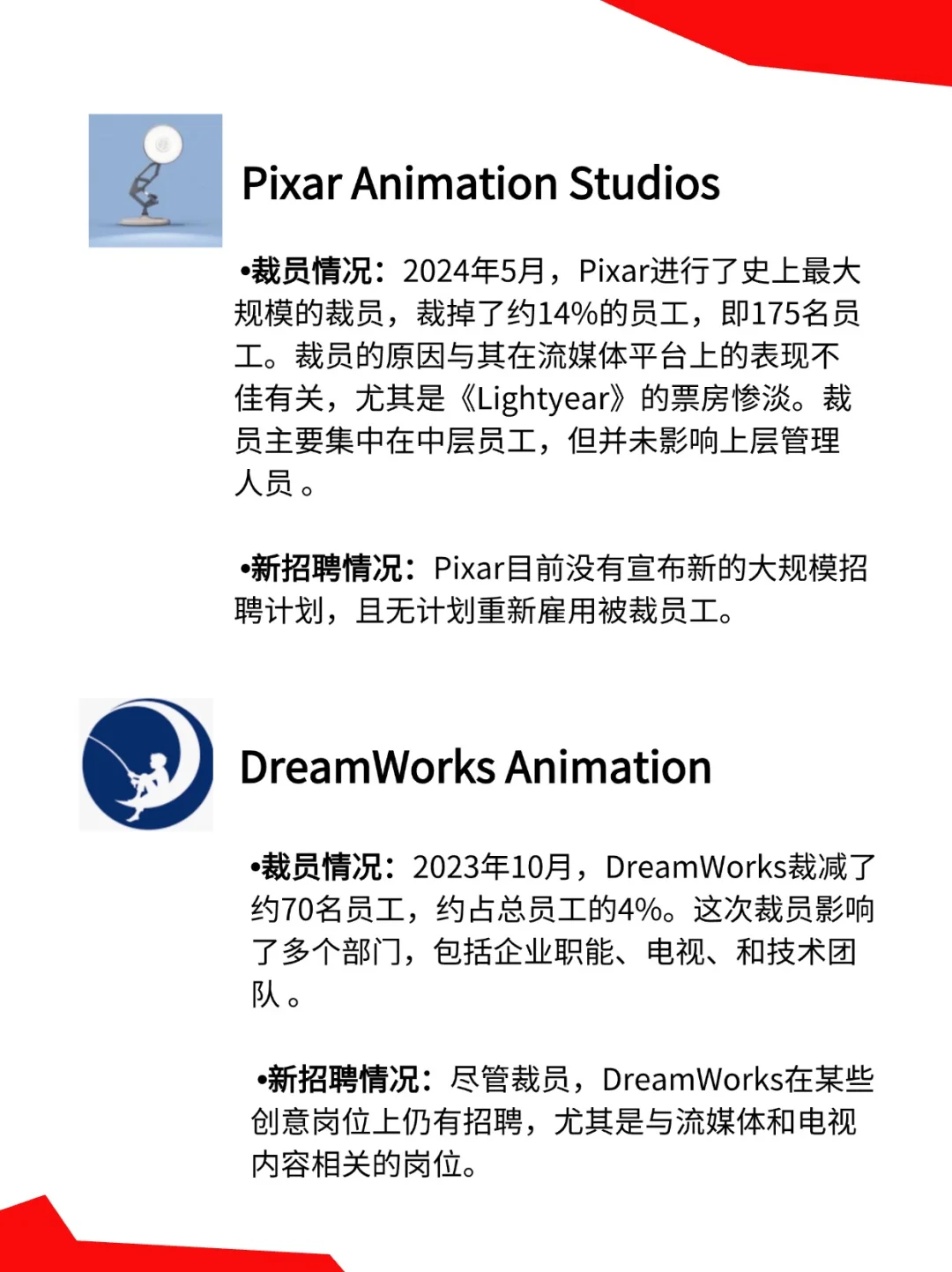 动画人必读?盘点北美公司的裁与聘！