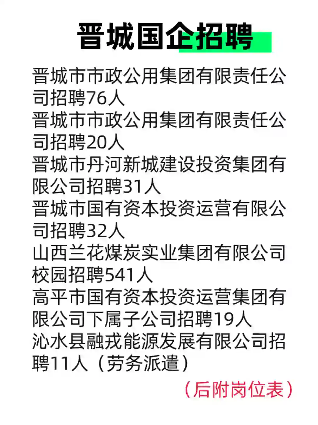 24年都有哪些国企在招人呀??