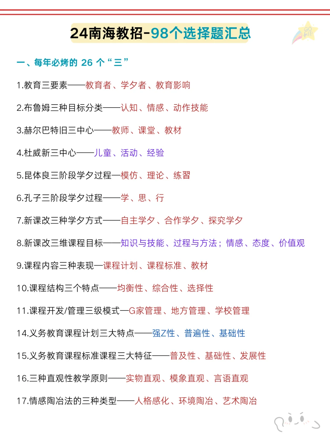 也不算透题吧?南海教招，确定从这45道抽