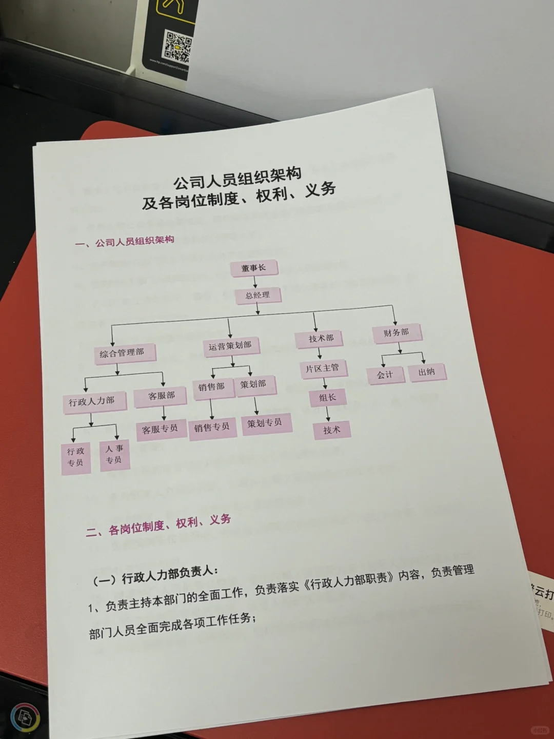 初创公司必备‼️公司人员组织架构和岗位制