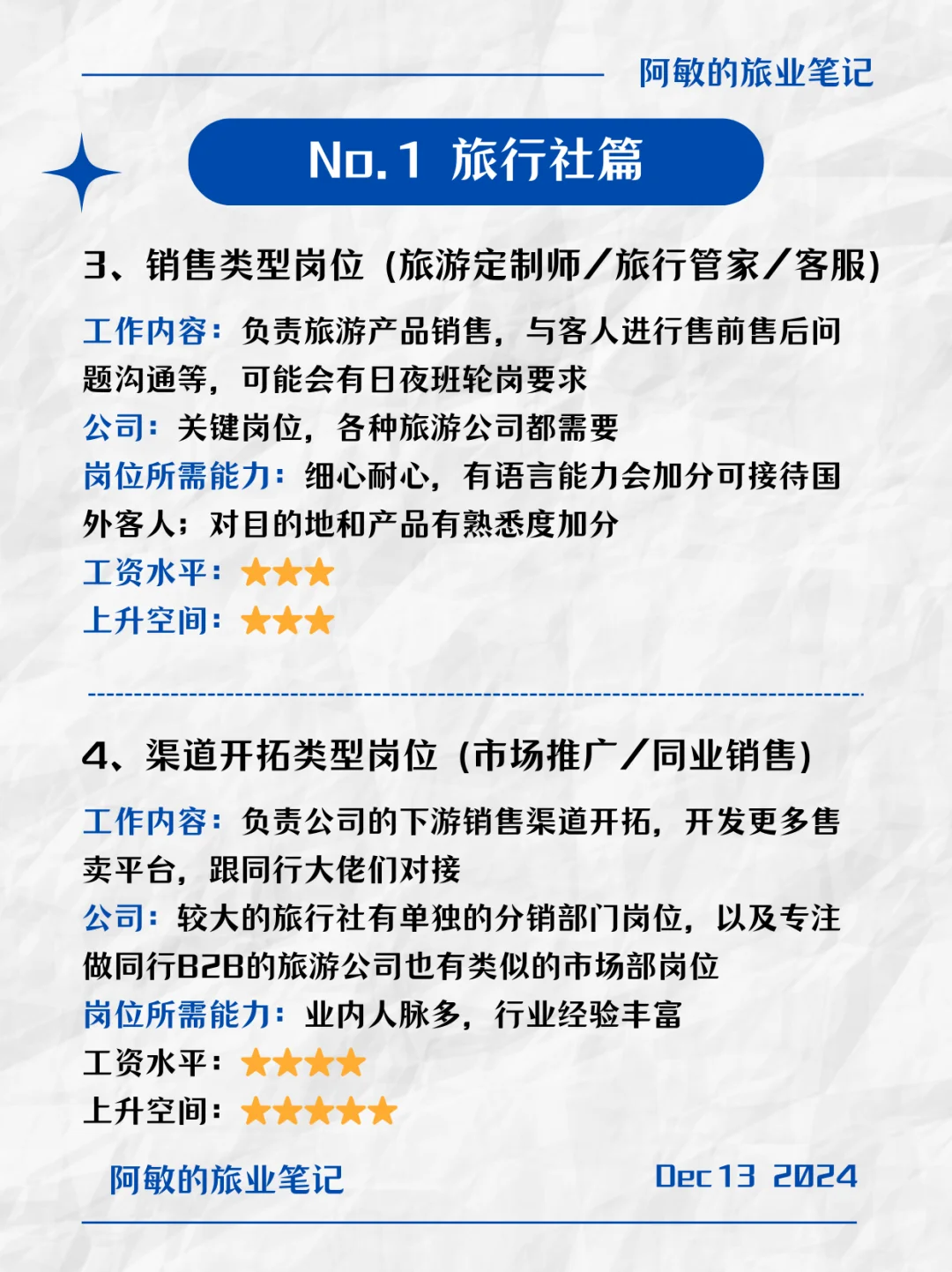 【旅游行业岗位揭秘】?旅行社&酒店篇
