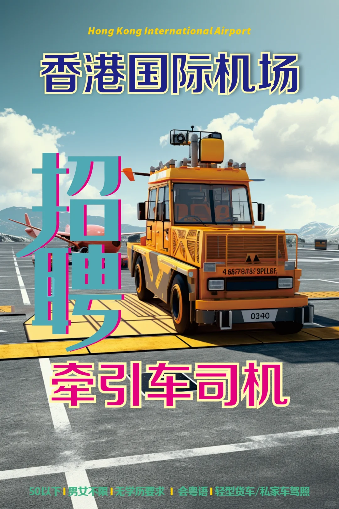 ?香港机场牵引车司机月薪多少?要什么条件