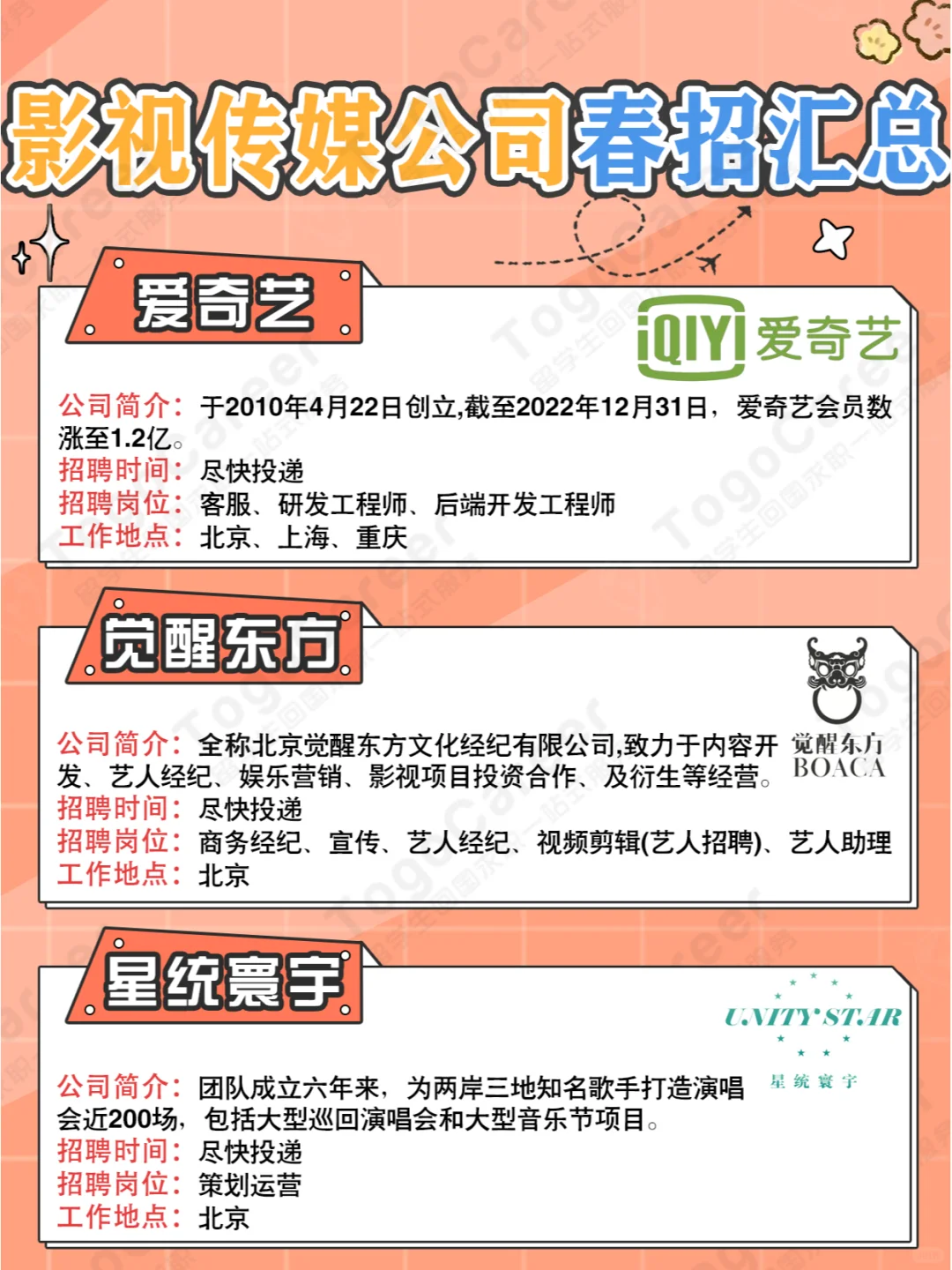 2024春招｜影视传媒公司岗位汇总?