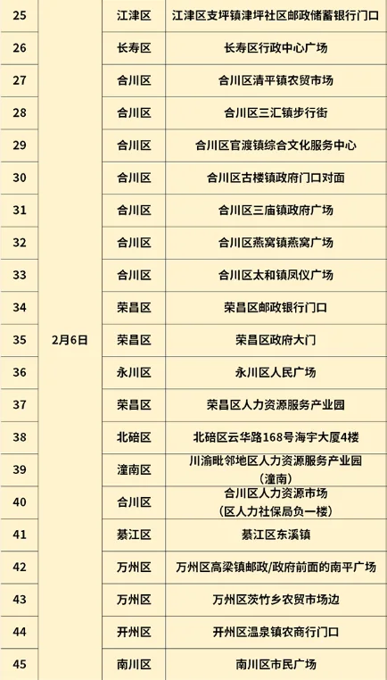 2.6-8号重庆各区招聘会