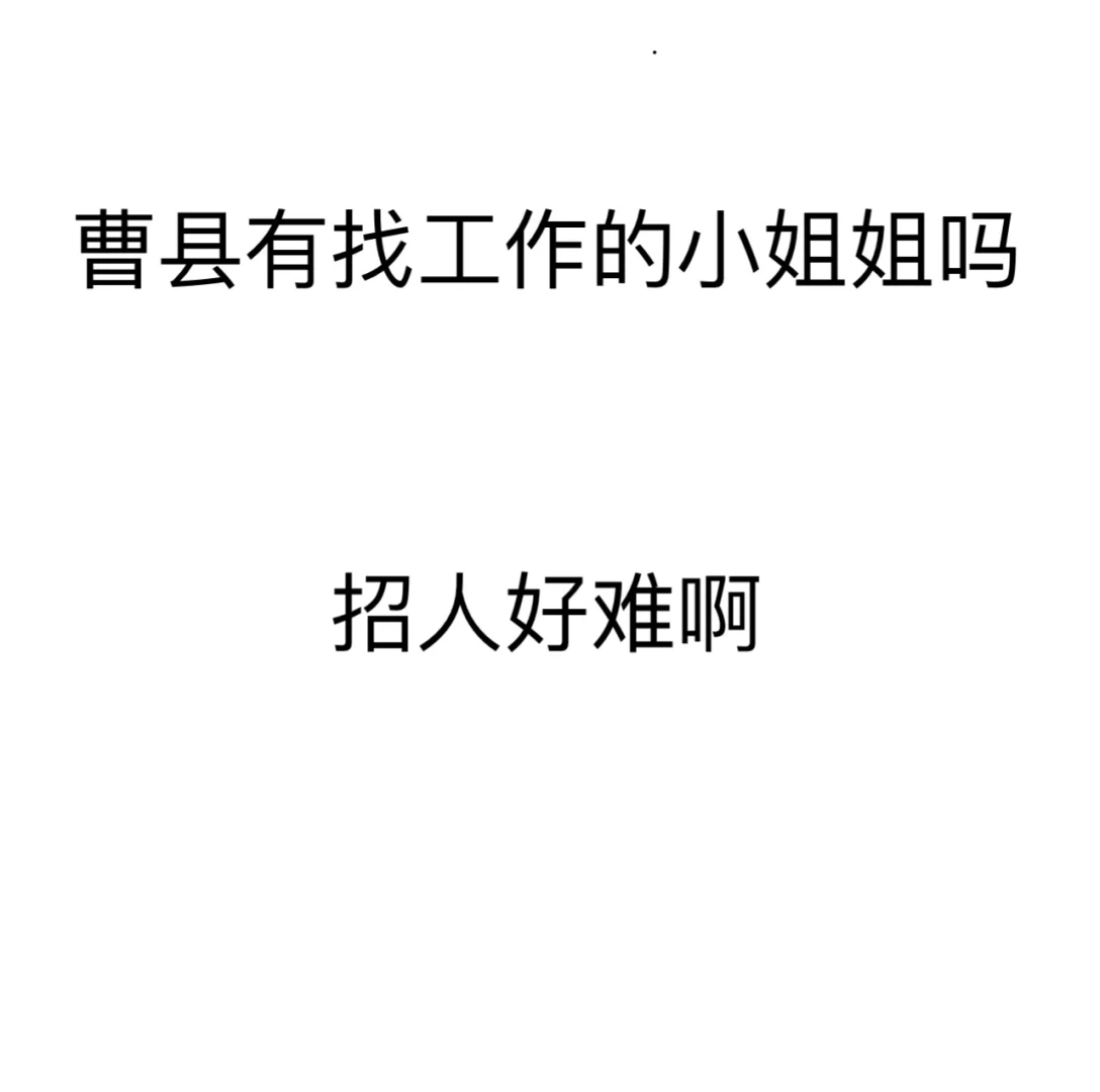 曹县招人