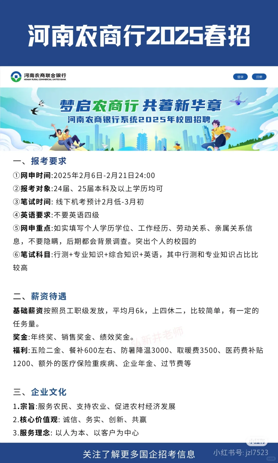 河南农商招聘