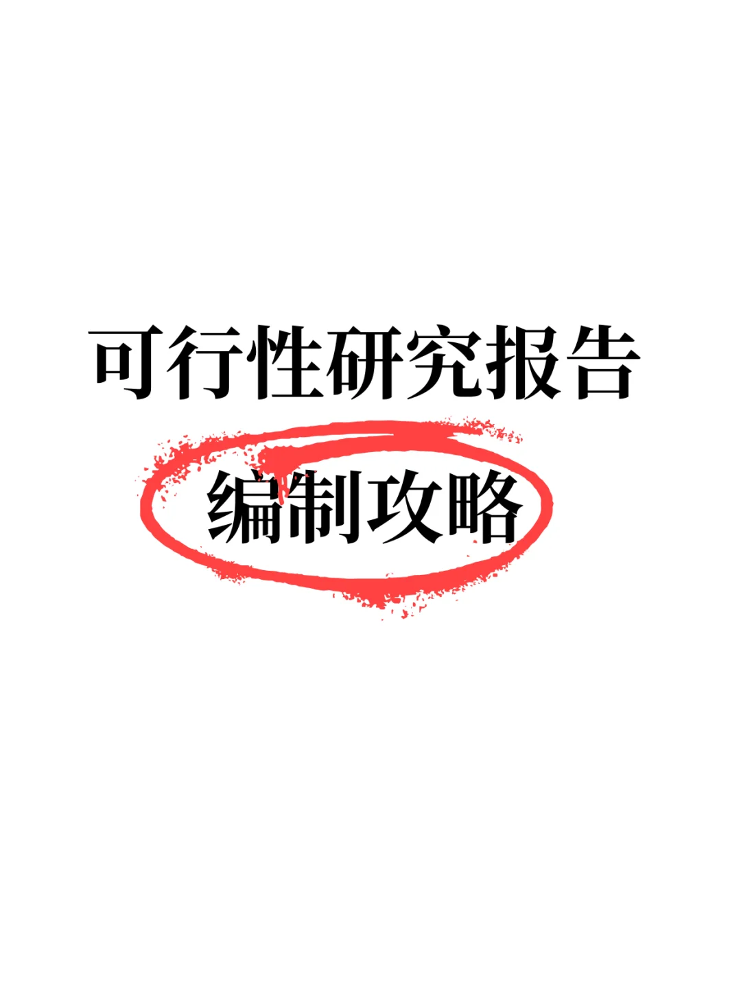 ?可行性研究报告，编制攻略